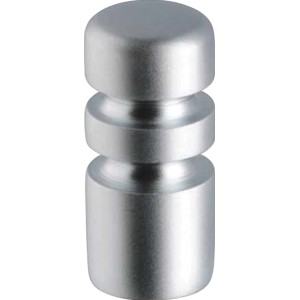 Aluminiumfarbener Möbelknopf 1576 aus Metall für Schrank und Schublade.