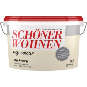 Eimer Schöner Wohnen My Colour My Ivory, matte Wandfarbe, 5 Liter.