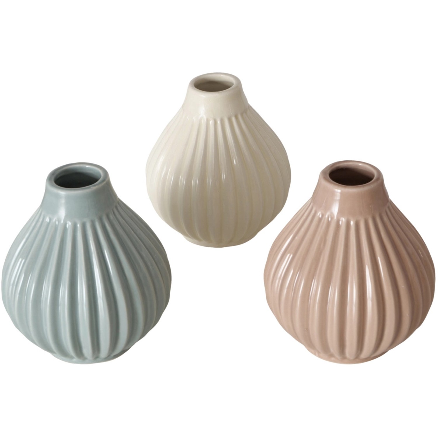 Boltze Vase Trio 11 cm x Ø 10 cm Farbenauswahl