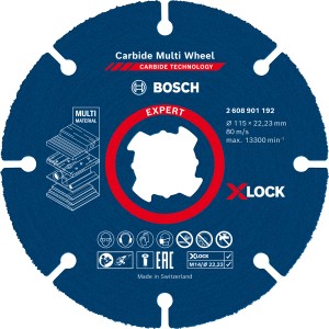 Bosch Expert Trennscheibe Carbide Multi Wheel, Ø 115mm, X-Lock für Winkelschleifer.