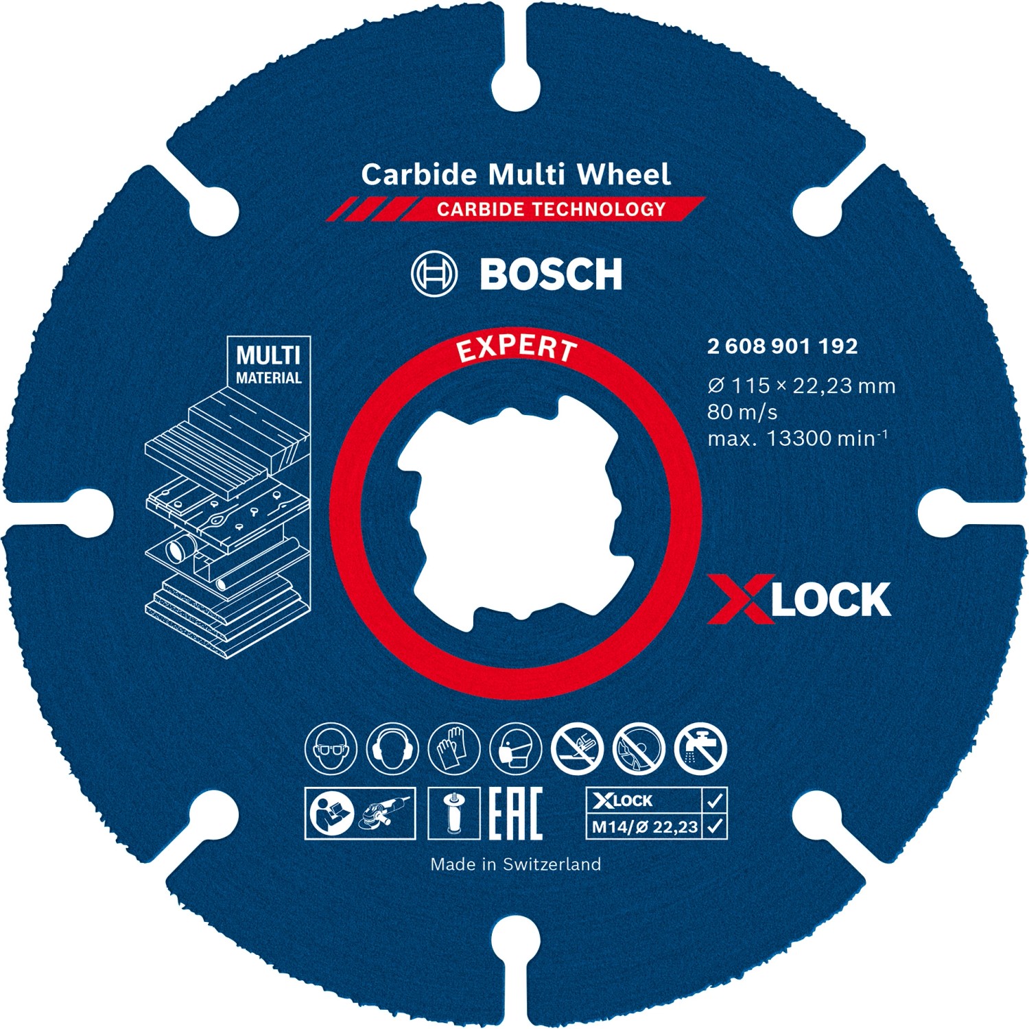 Bosch Expert Trennscheibe Carbide Multi Wheel Ø 115 mm X-Lock