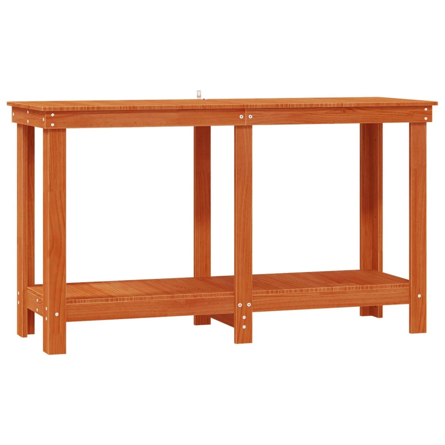 vidaXL Werkbank Wachsbraun 140 x 50 x 80 cm Massives Kiefernholz 870301