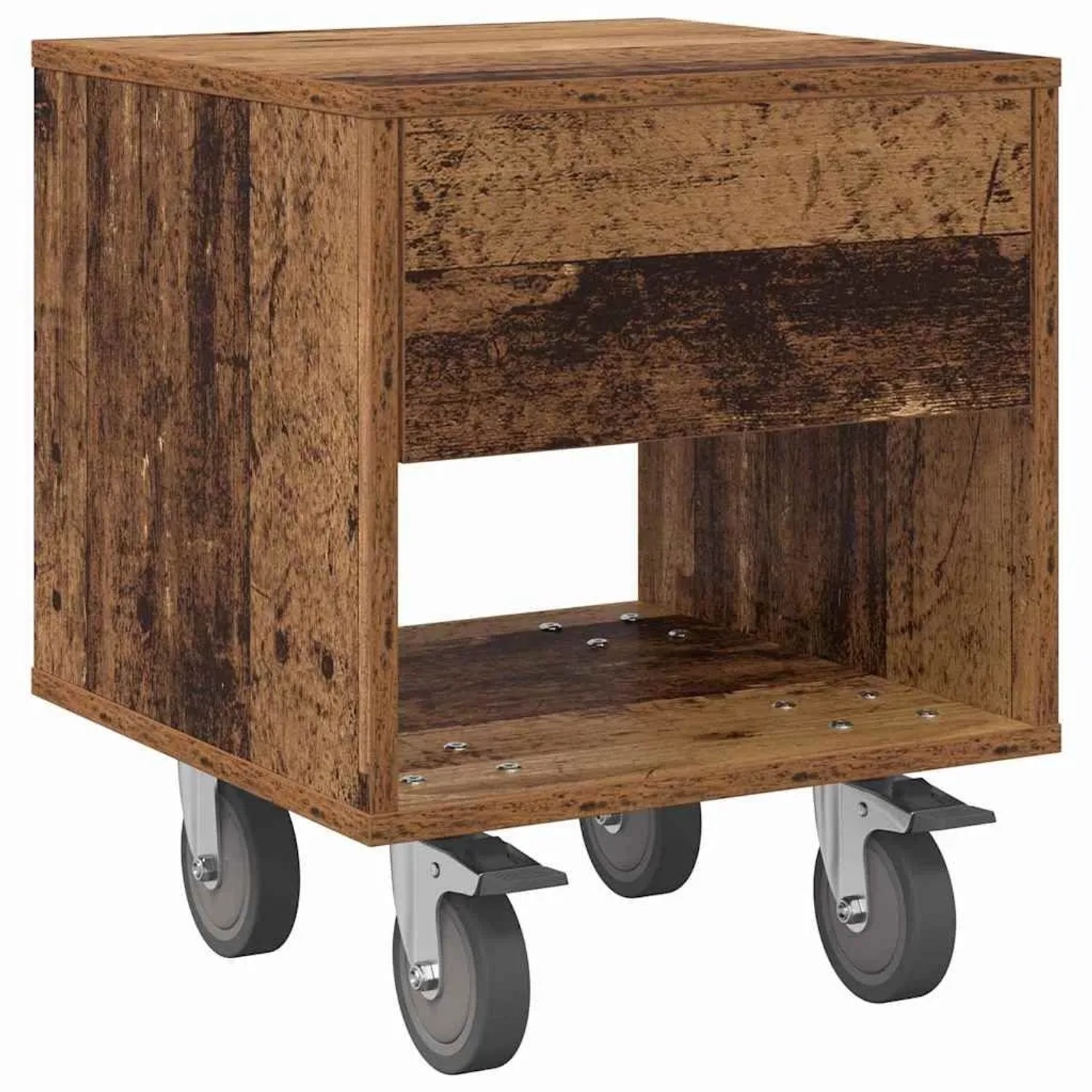 vidaXL Nachttisch Altholz 40,5 x 40 x 48 cm Holzwerkstoff 891068 günstig online kaufen