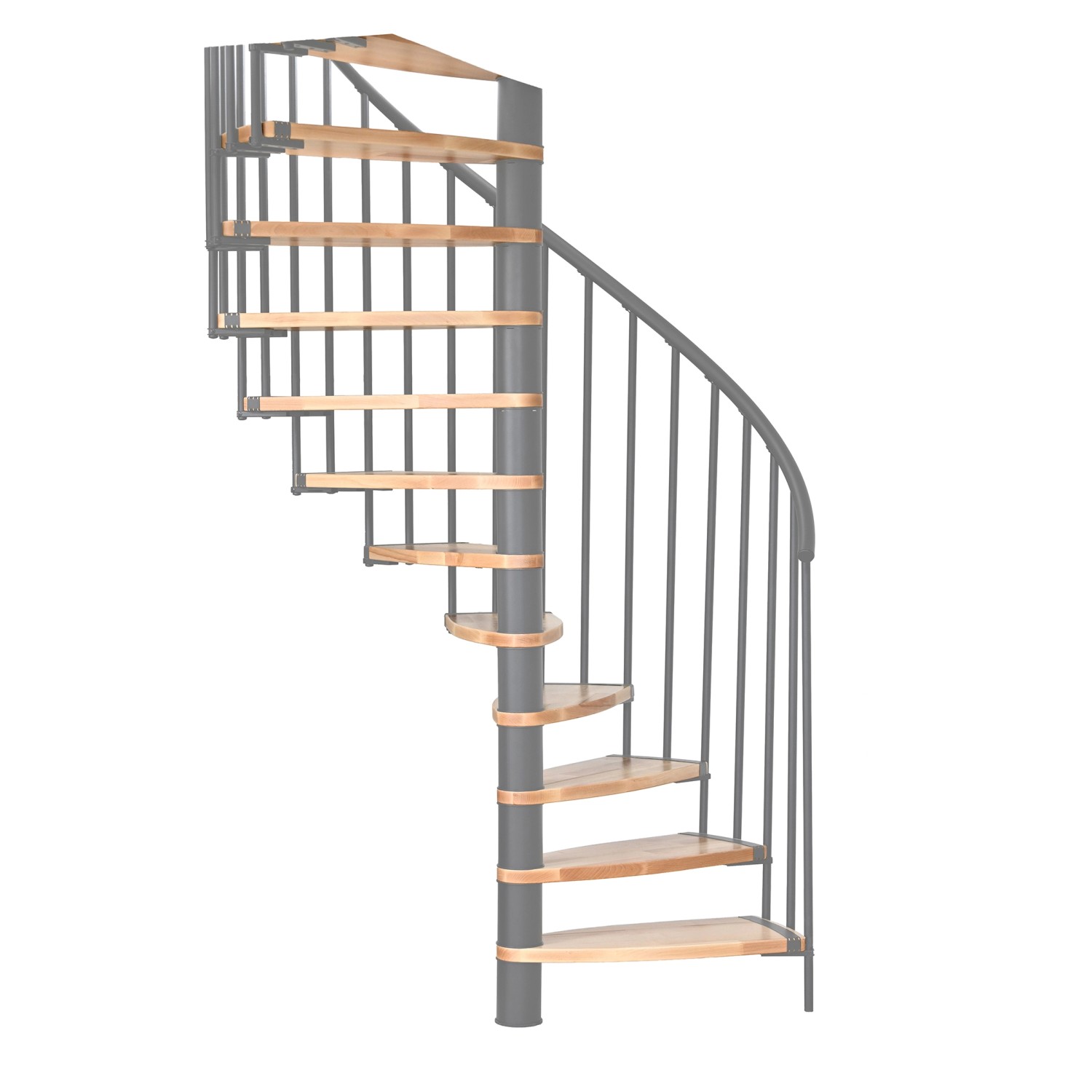Minka Spindeltreppe Luna Grau-Buche Hell günstig online kaufen