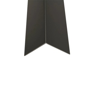 Anthrazitgraues 2mm Aluminium L-Profil, gekanteter Winkel für Kantenschutz. RAL 7016 Blechwinkel.