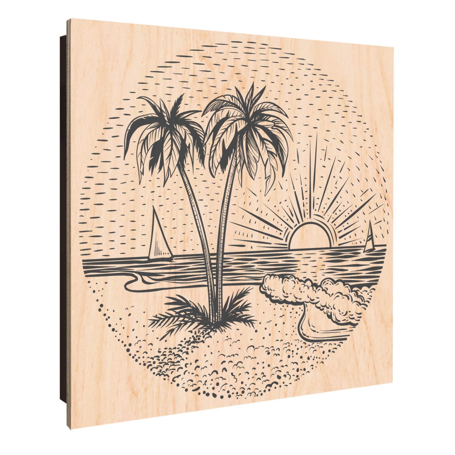Banjado Großer Schlüsselkasten Holz 30x30cm Schwarz Scharnier Links 50 Hake günstig online kaufen
