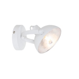 Verstellbarer, weißer QAZQA Deckenstrahler Magnax im Industrie-Design, 15 cm.