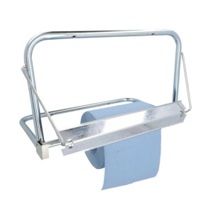 Nigrin Papierrollenhalter zur Wandbefestigung mit Papierrolle, verzinkter Stahl.