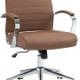 DELUKE Bürostuhl Ergonomisch EVOK Schreibtischstuhl Echtleder Höhenverstellbarer Drehstuhl Computerstuhl 130 Kg Hellbraun