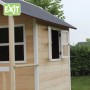 EXIT Loft 500 Holzspielhaus in Natur mit Fenster und wasserdichtem Dach.