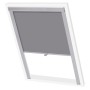 Graues Verdunklungsrollo (UK08) für Velux-Fenster, von unten nach oben verstellbar.