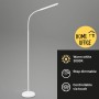 Weiße, dimmbare Brilo LED Stehleuchte Pivaz mit Touch-Funktion, schwenkbar für Schreibtisch & Wohnzimmer.