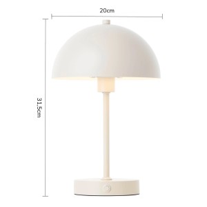 Beige mokebo LED Tischleuchte „Leuchtturm“: Kabellose Akku-Tischlampe, dimmbar, im Flowerpot Stil.