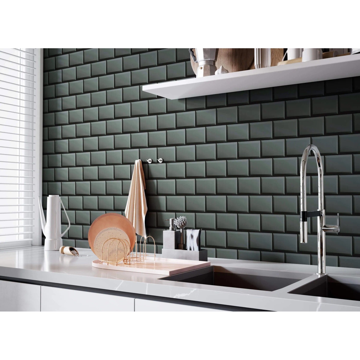 Newroom Vliestapete Akina Gray Fliesen Retro FSC®_4