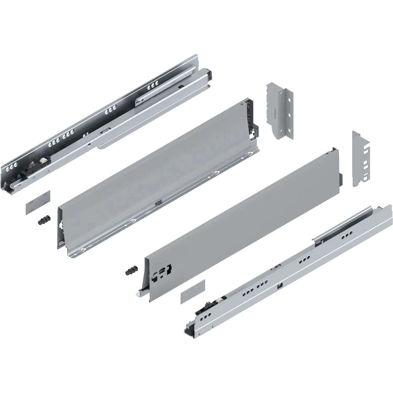 Blum Tandembox antaro K Vollauszug Blumotion 600 mm 65 kg Grau 1 Paar