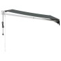 furnicato Elektrische Markise, anthrazit, 3,5x2,5 m. Ideal für Terrasse & Balkon.