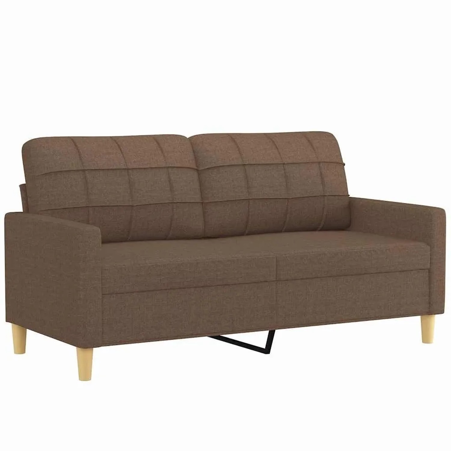 vidaXL 2-Sitzer-Sofa Braun 140 cm Stoff 359094 günstig online kaufen