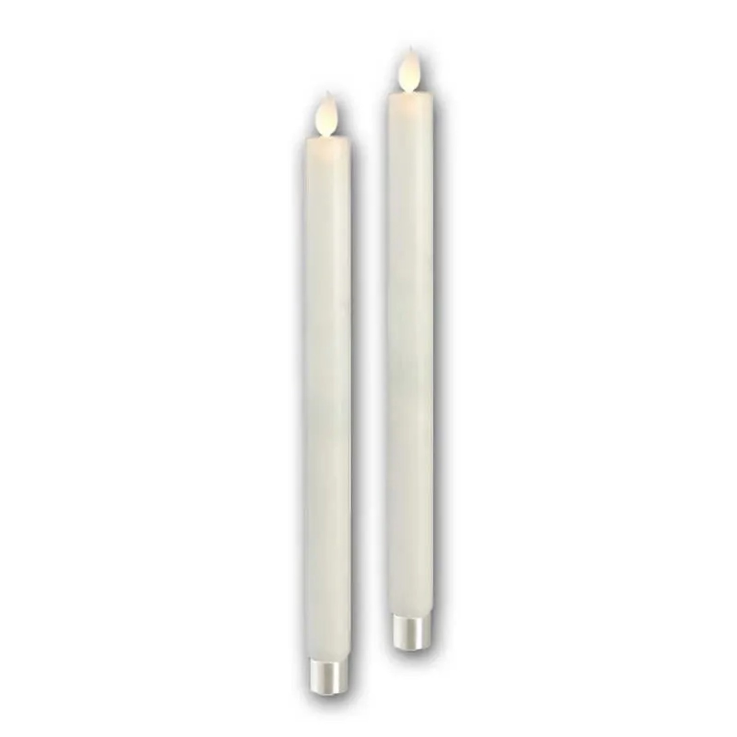 Star Trading Wachs Stabkerzen 2er Set 40cm LED Warmweiß Timer