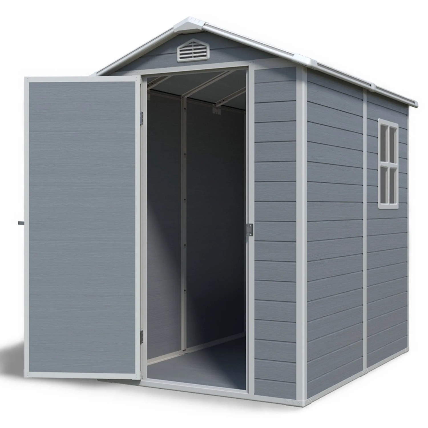 osoltus Lönneberga 2 5m² Gartenhaus Kunststoff Schuppen 195 X 128cm Grau