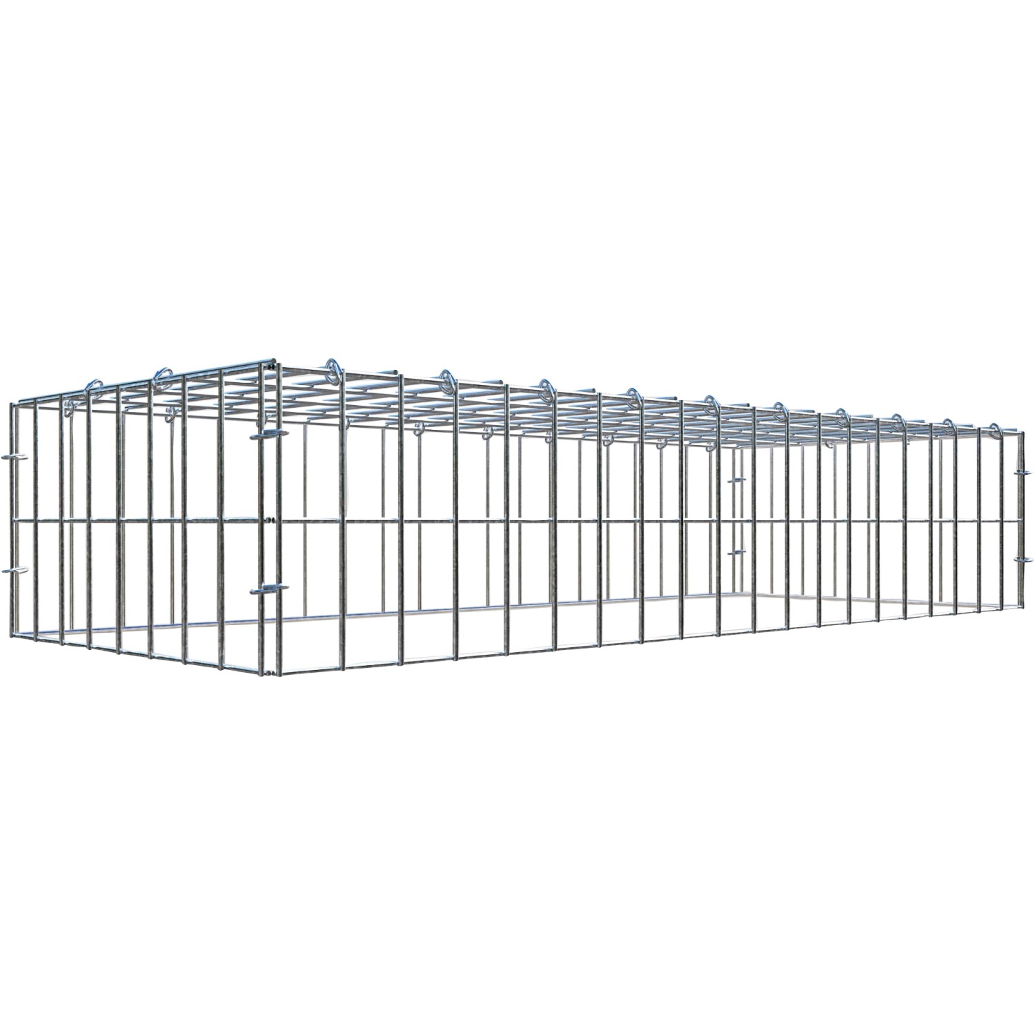 Gabiona C-Ring-Gabione-Anbaukorb Typ 3 20 x 100 x 40 cm Maschenw 5 x 10 cm