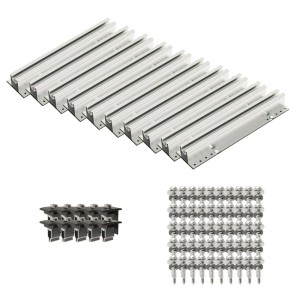 PVundSO Solarmodul-Halterung für 4 Module Befestigung Gartenhütte Trapezblech