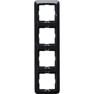 Kopp Abdeckrahmen Rivo 4-fach, Anthrazit, für Schalter und Steckdosen