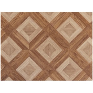 Primaflor PVC Bodenbelag Oakland Versailles Eiche Natur, braune Holzoptik mit Rautenmuster.