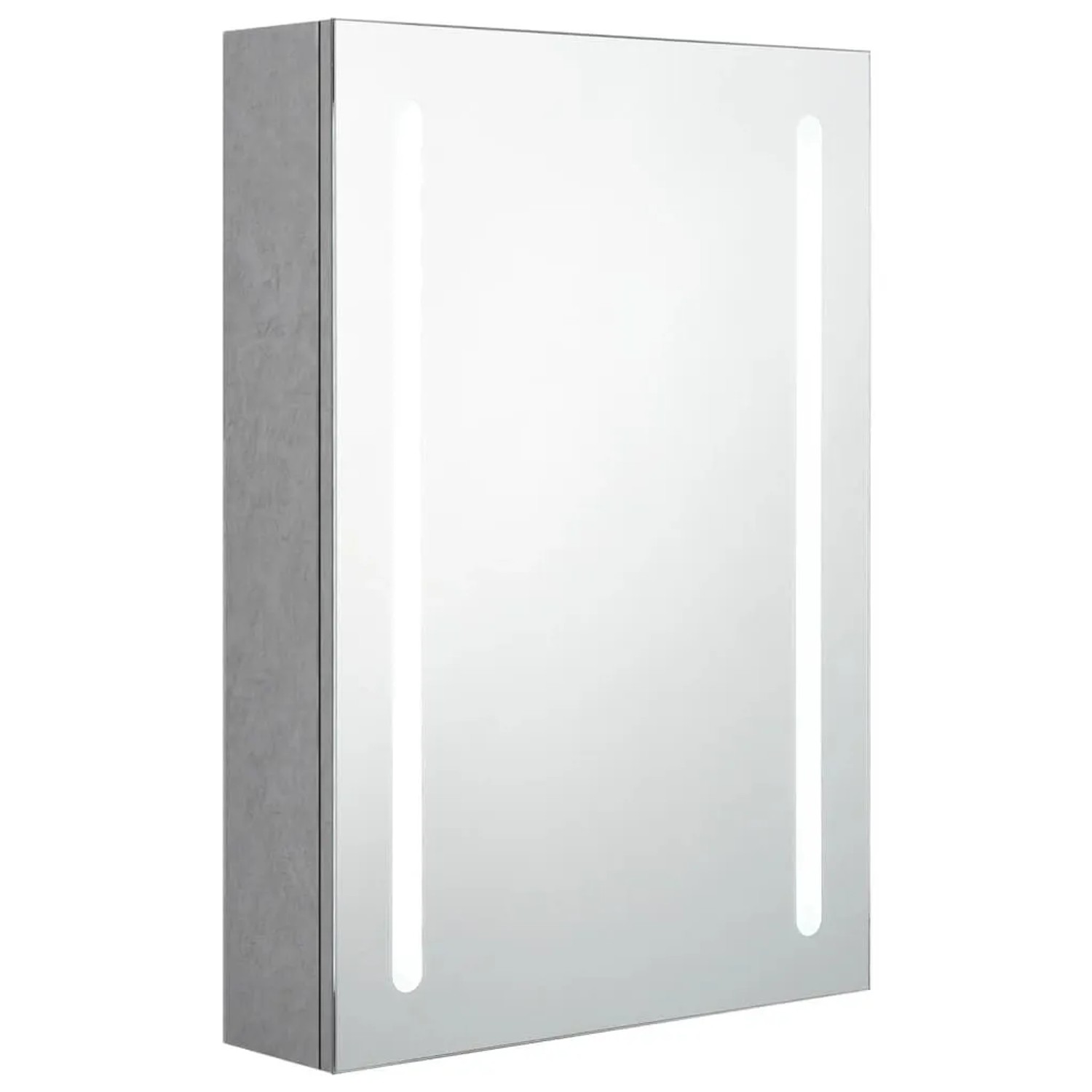 vidaXL LED-Spiegelschrank fürs Bad Betongrau 50x13x70 cm 326495