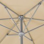Detailaufnahme: Schneider Marktschirm 300x200 cm, Natur, mit Stahlgestell und Knickfunktion.