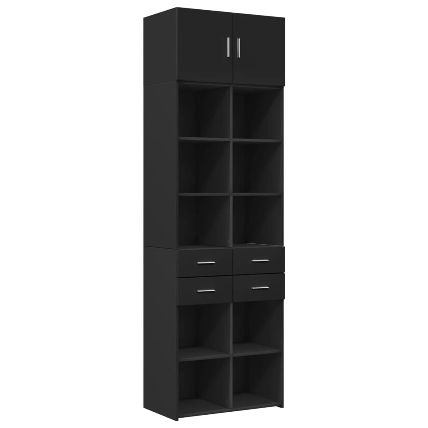 vidaXL Hochschrank Schwarz 70x42,5x225 cm Holzwerkstoff 3281337 günstig online kaufen