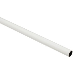 Weiße Gardinenstange Chicago, Ø 20 mm, 120 cm lang, für Stilgarnituren.