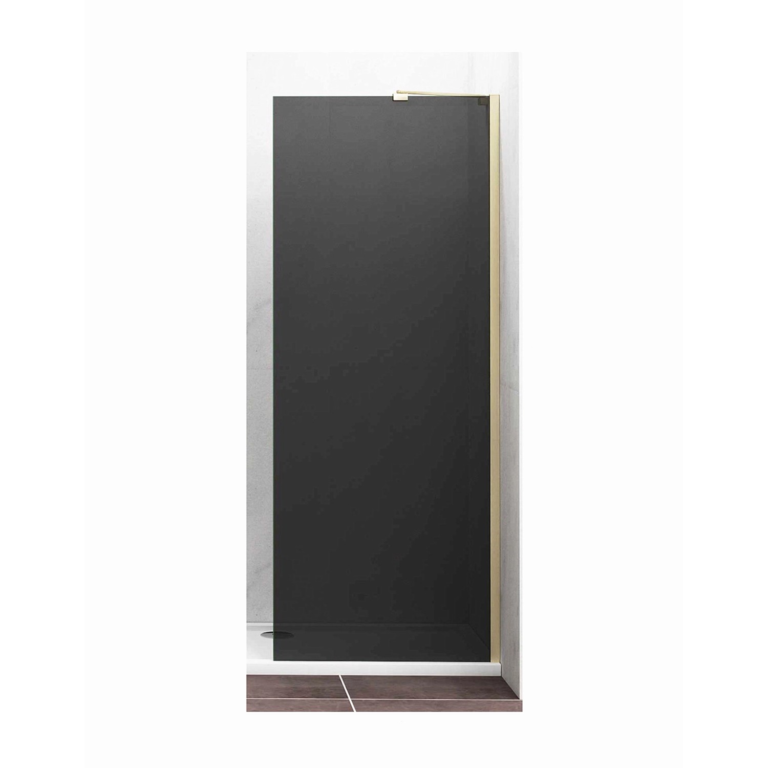 Duschparadies Walk-In Duschwand 100x200cm 10mm ESG Sicherheitsglas Grau Rah günstig online kaufen