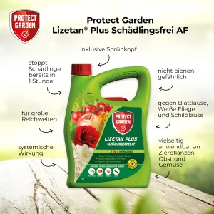 Protect Garden Lizetan Plus Schädlingsfrei AF 3l, Schädlingsbekämpfung für Zierpflanzen, Obst und Gemüse.