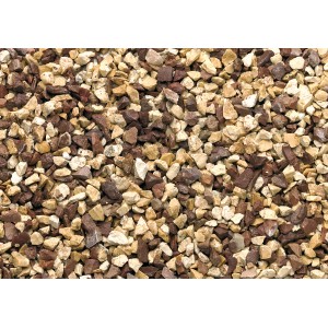 Ziersplitt Cappuccino, 8-16 mm, beige-brauner Kalkstein für Gartenwege und Steingärten.