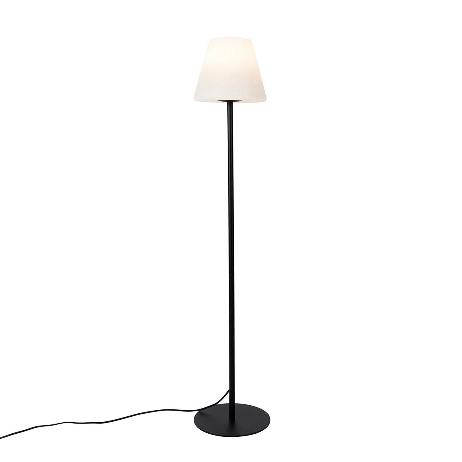 QAZQA Smarte Outdoor Stehleuchte Schwarz inkl  Wifi A60 Virginia