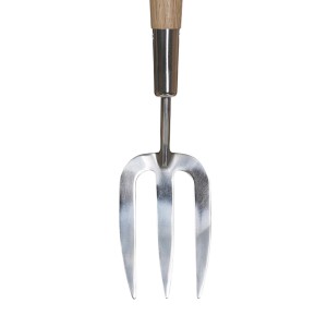 Kent & Stowe Handgabel Lang mit Eschenholzgriff, ein Gartenhandgerät für Hochbeete und Rabatten.