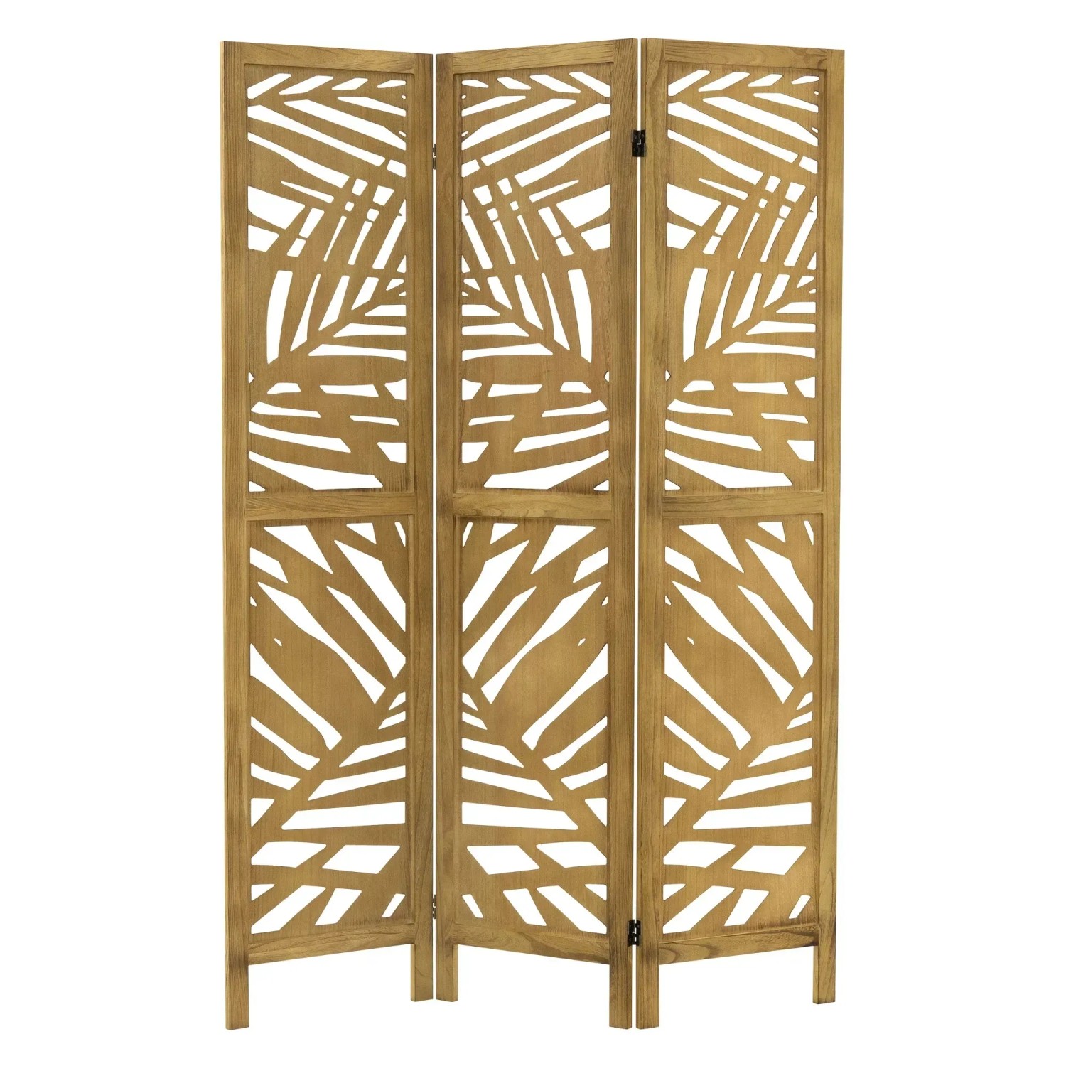 ML-Design Paravent 3-Teilig Kyoto Natur 170x121 cm aus Paulownienholz