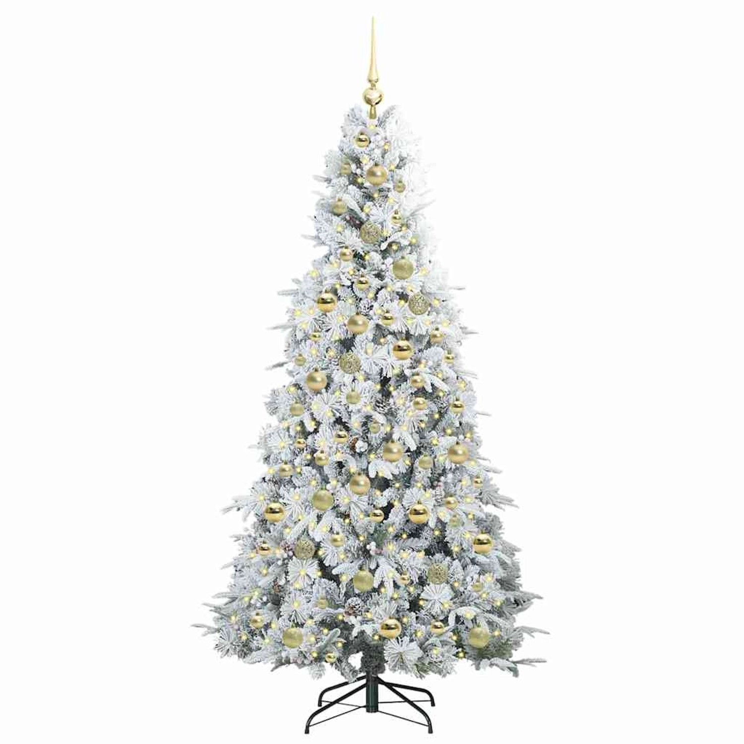 vidaXL Künstlicher Klappbarer Weihnachtsbaum Grün 210 cm PE und PVC 3397501