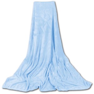 Bestgoodies Mikrofaser Decke in Babyblau, 210x280 cm. Kuschelig weiche Wohndecke.
