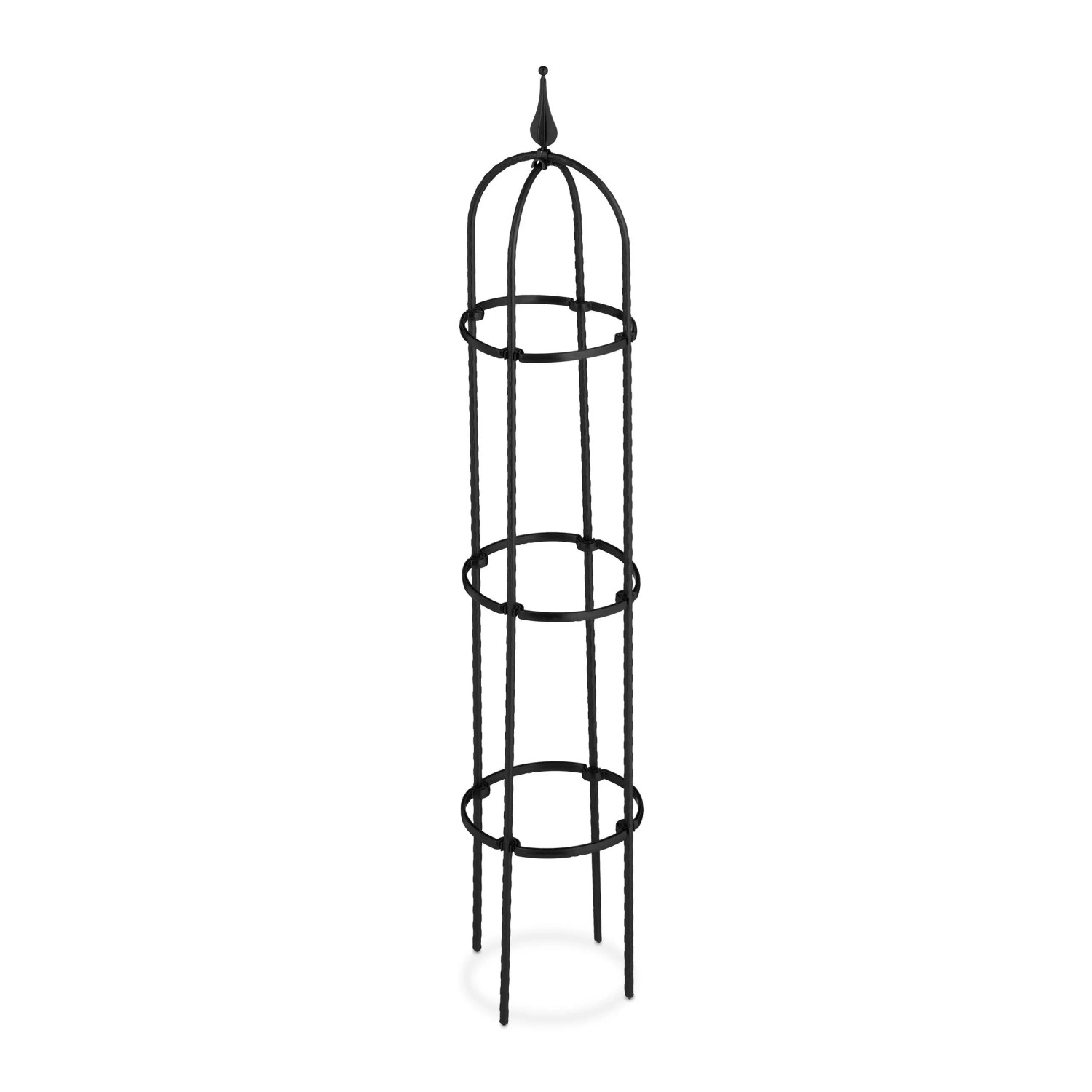Relaxdays Rankhilfe 2er Set Stahl Kunststoff Schwarz Wetterfest Verstellbar 100 cm x 20 cm 400 g