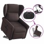 vidaXL Relaxsessel mit Aufstehhilfe Elektrisch Dunkelbraun Stoff 3303399_7