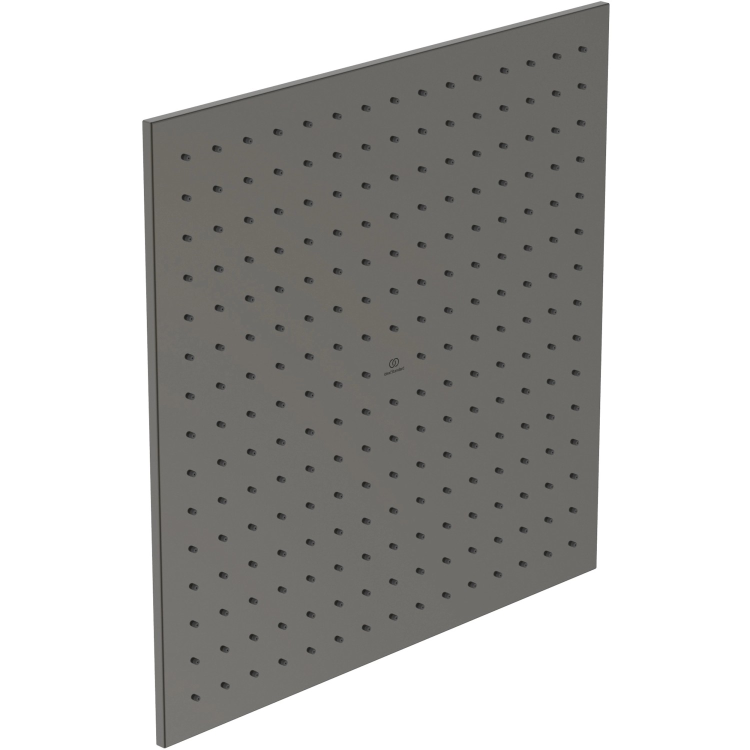 Eckige Ideal Standard Kopfbrause Idealrain Atelier in Magnetic Grey, 400x400 mm.