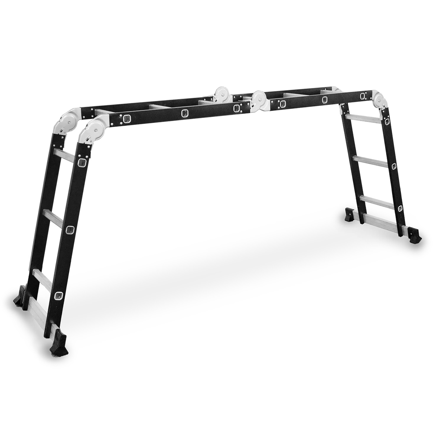 DRABEST Multifunktions Gelenkleiter Aus Aluminium Und Stahl 4x3 Sprossen