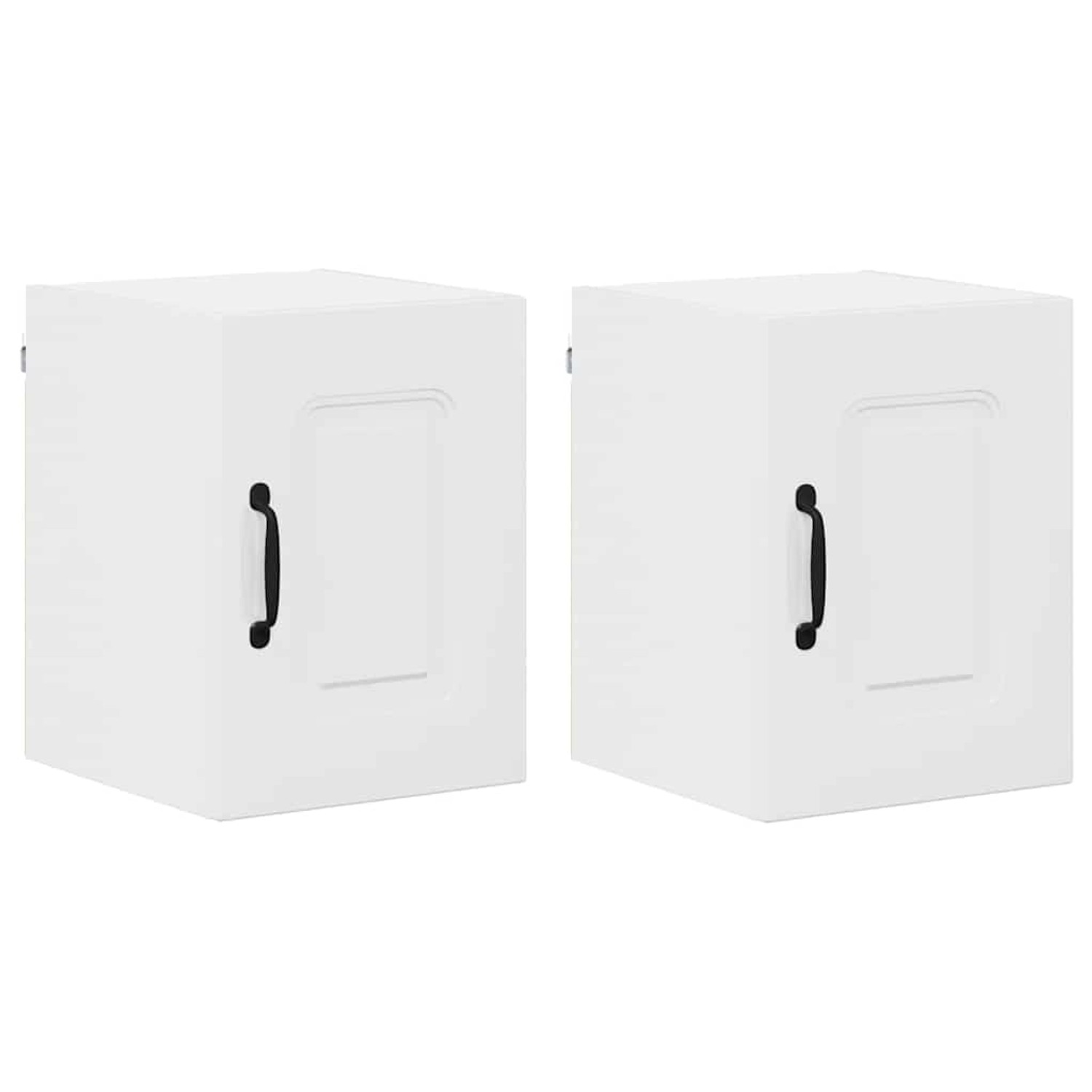 vidaXL Küchenwandschrank mit Tür 2 Stk Hochglanz Weiß 30 x 31 x 40 cm 88450 günstig online kaufen