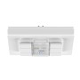 Weißer Homematic IP Wandtaster 6-fach für Hausautomation, mit blauer Status-LED und Tasten.
