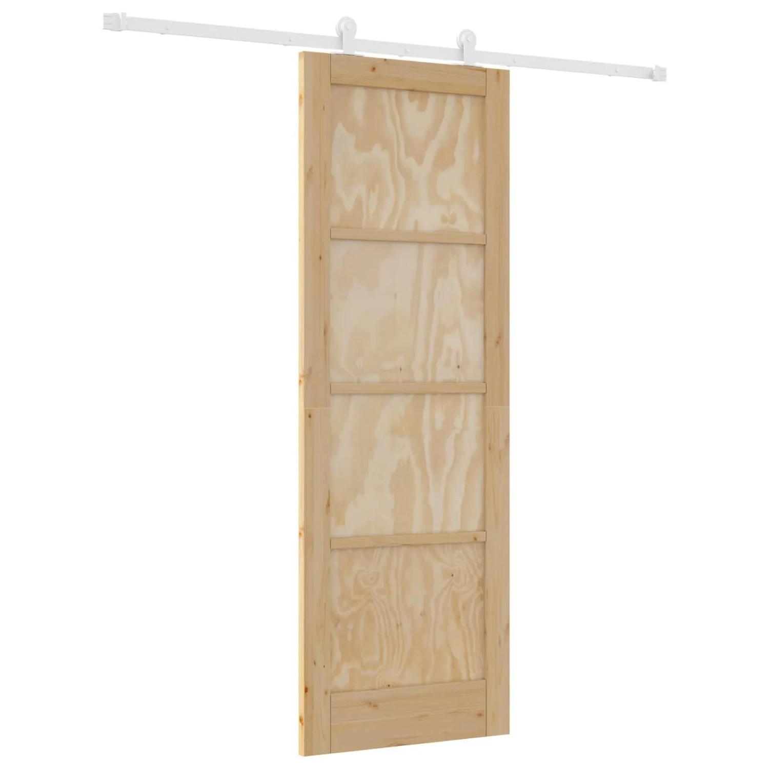 vidaXL Schiebetür Natur und Weiß 73,5 x 211 cm 3445477