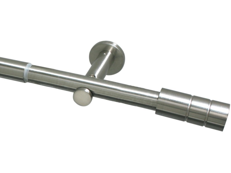 Gardinia Gardinenstange Zylinder Edelstahl-Optik 100 cm - 190 cm kaufen bei  OBI