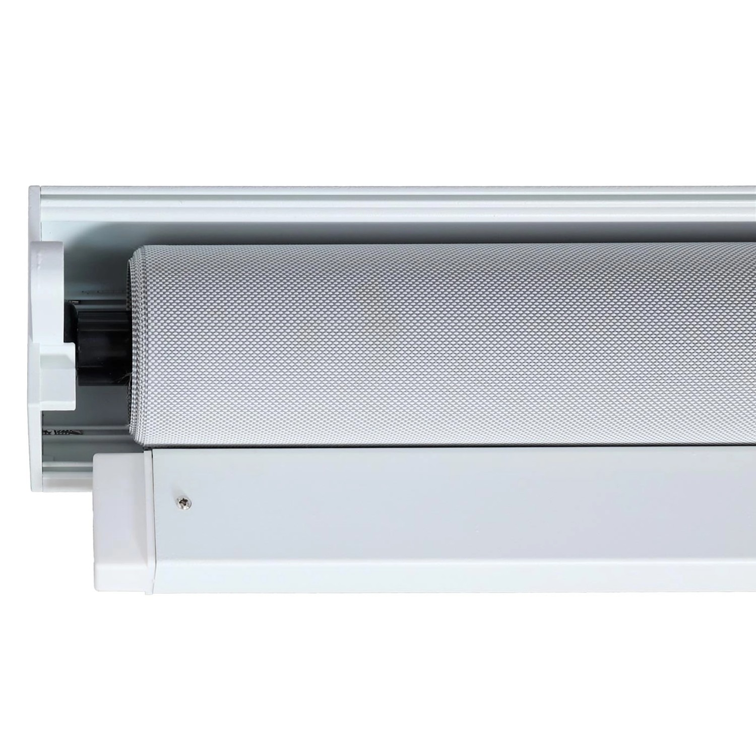 Detailaufnahme: Weiße Seitenwand für MCW Alu Pergola L41, 3x6m Terrassenüberdachung.