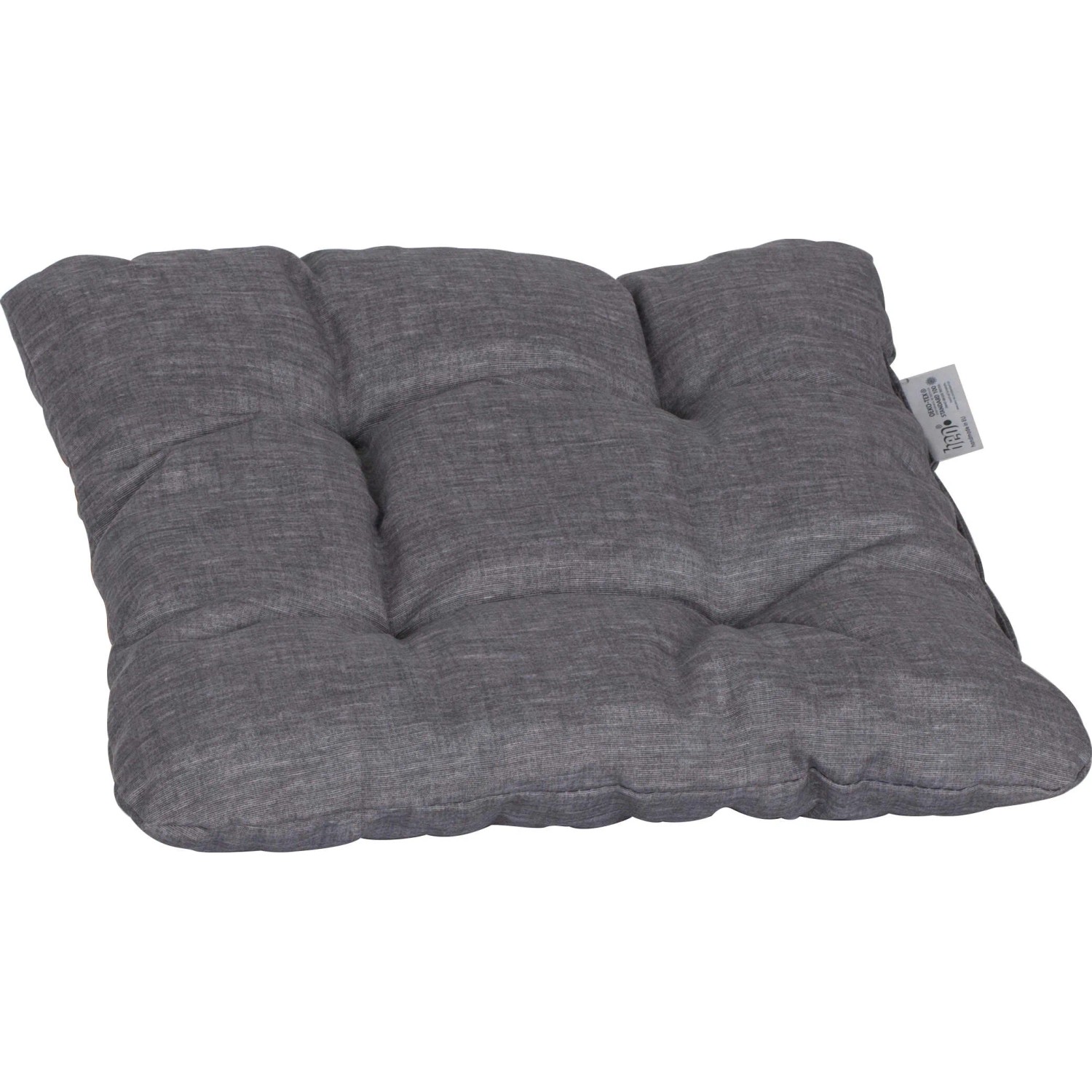 Beo Sitzkissen, grau, für Stuhl und Garten, bequeme Polsterung.