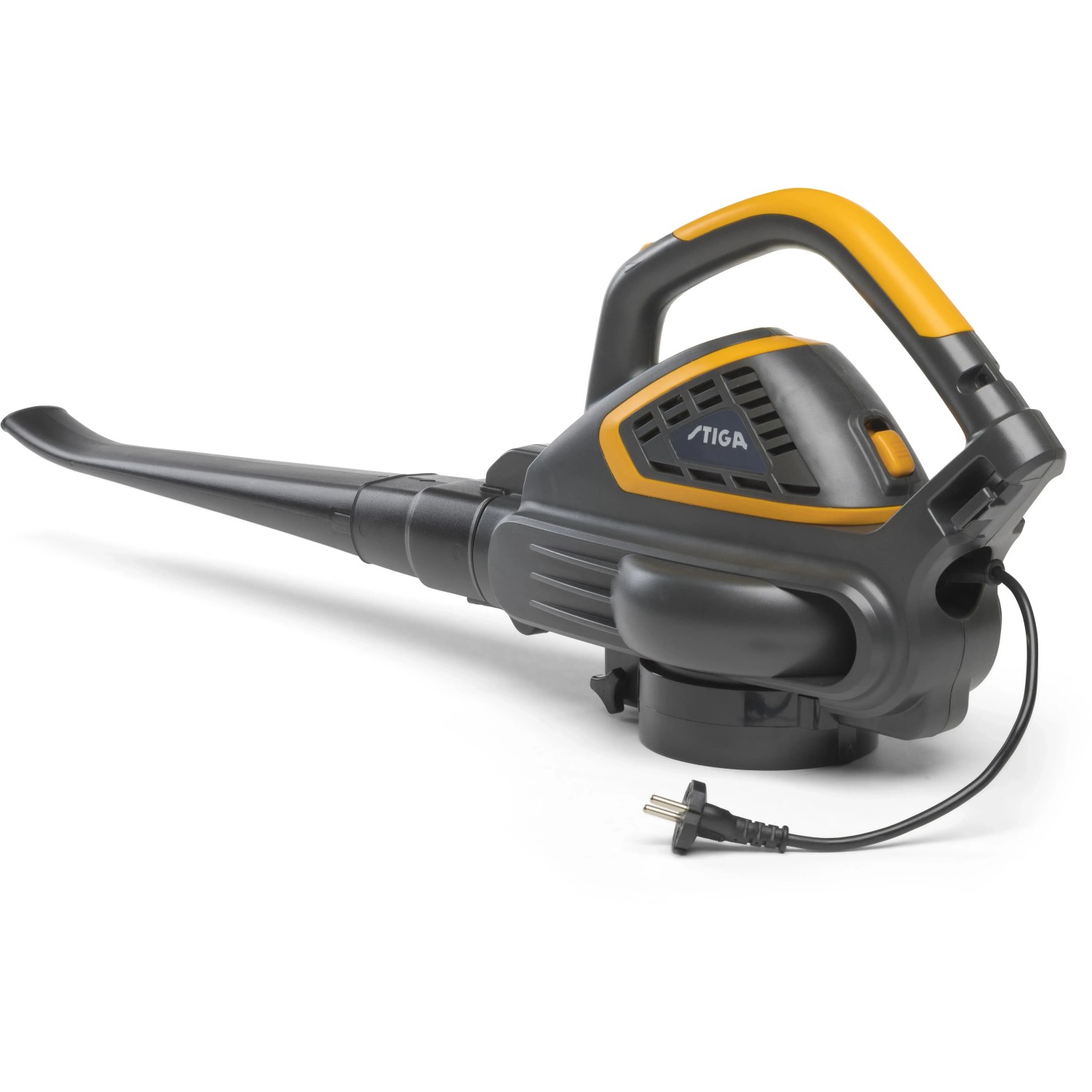 Stiga Elektro-Laubbläser BL 130c V in Grau und Gelb, mit Kabel.
